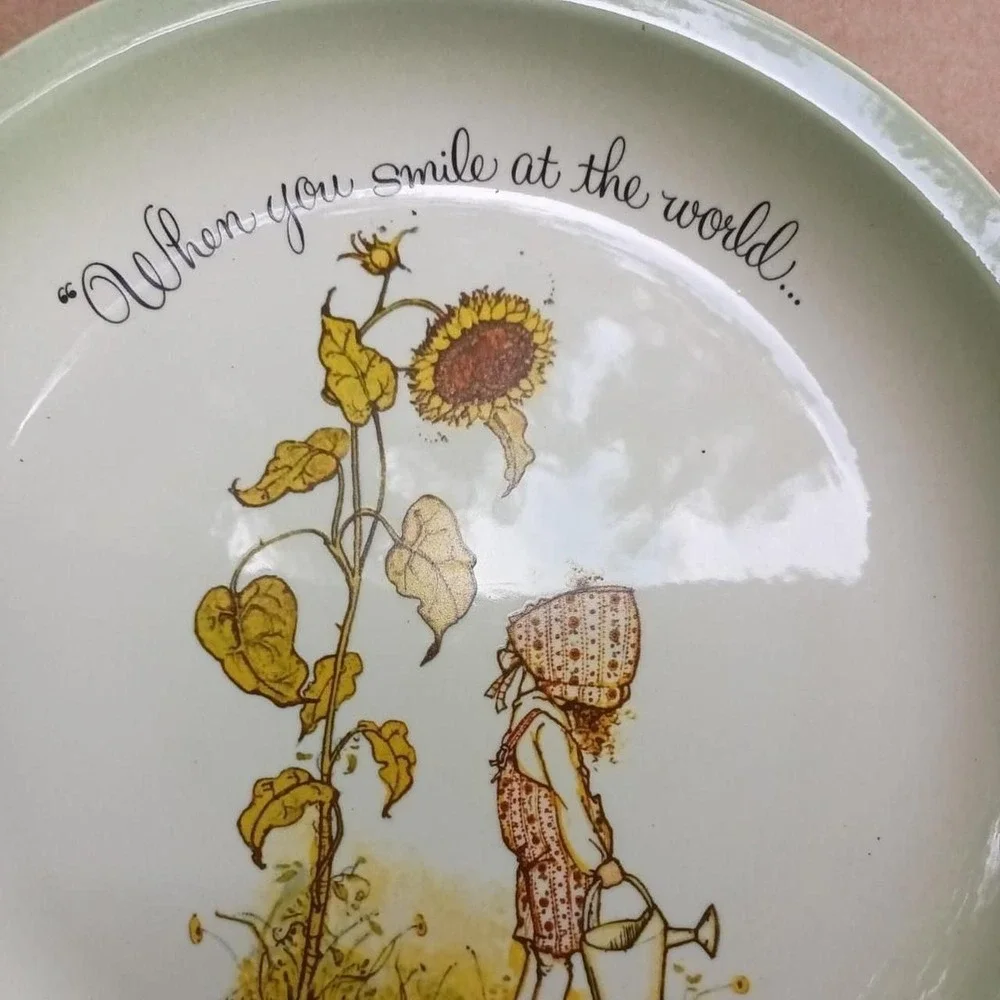 Vintage Holly Hobbie Collector Plate 1972 porcelain plate cottagecore grandmacor